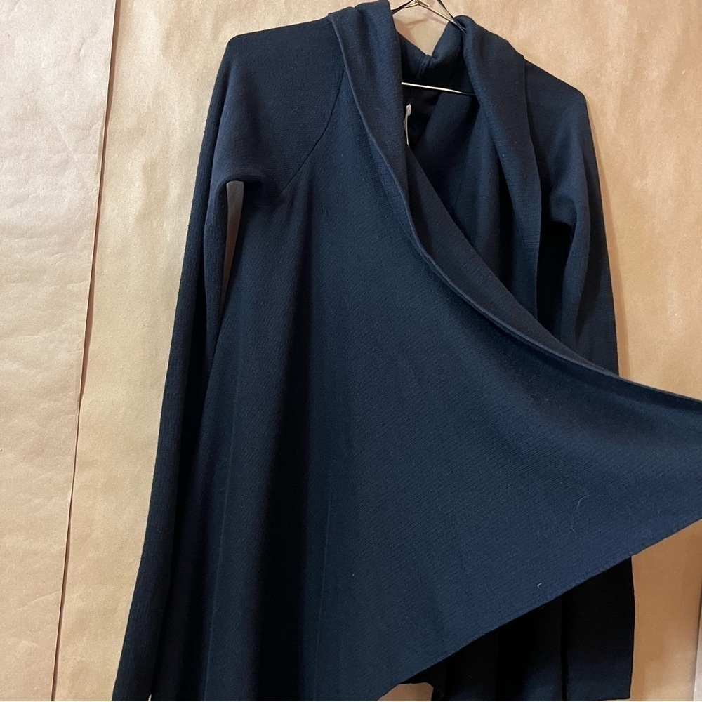 Lululemon | Reflection Wrap Cardigan Sweater Waterfall Open Front Black Size 8 - Picture 5 of 14